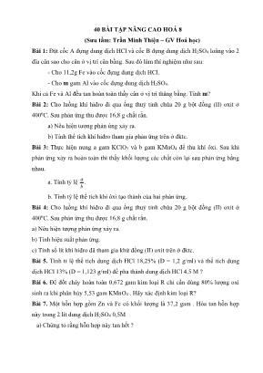 40 Bài tập nâng cao Hoá 8 - Trần Minh Thiện